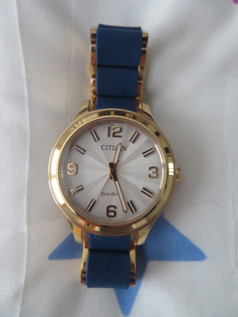 Authentic Citizen Eco-Drive Womens Drive Watch FE7073-71A Silicone band - Picture 4 of 8